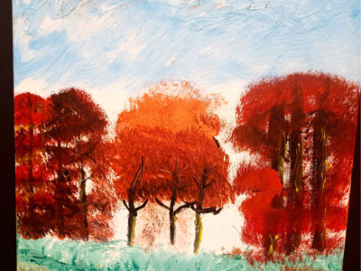 "Autumn Trees" by Denise showcased and sold at the Dade Expo