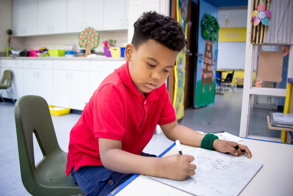 Child doing homework